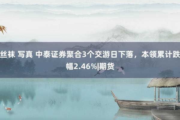 丝袜 写真 中泰证券聚合3个交游日下落，本领累计跌幅2.46%|期货