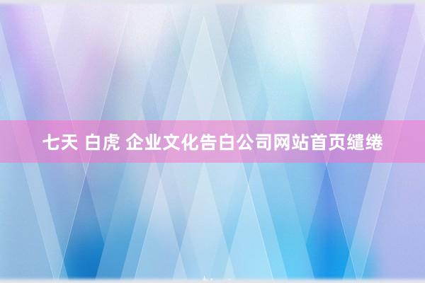 七天 白虎 企业文化告白公司网站首页缱绻